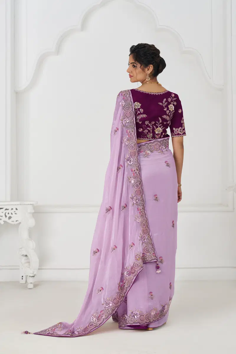 Kf 113 Mauve Pure Fendi  Silk Saree Wholesale Price In Surat
